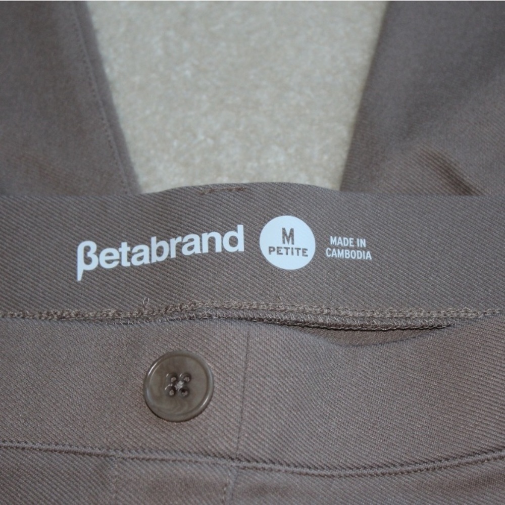 •Betabrand• Yoga Dress Pants Bootcut Khaki Twill - Picture 3 of 4